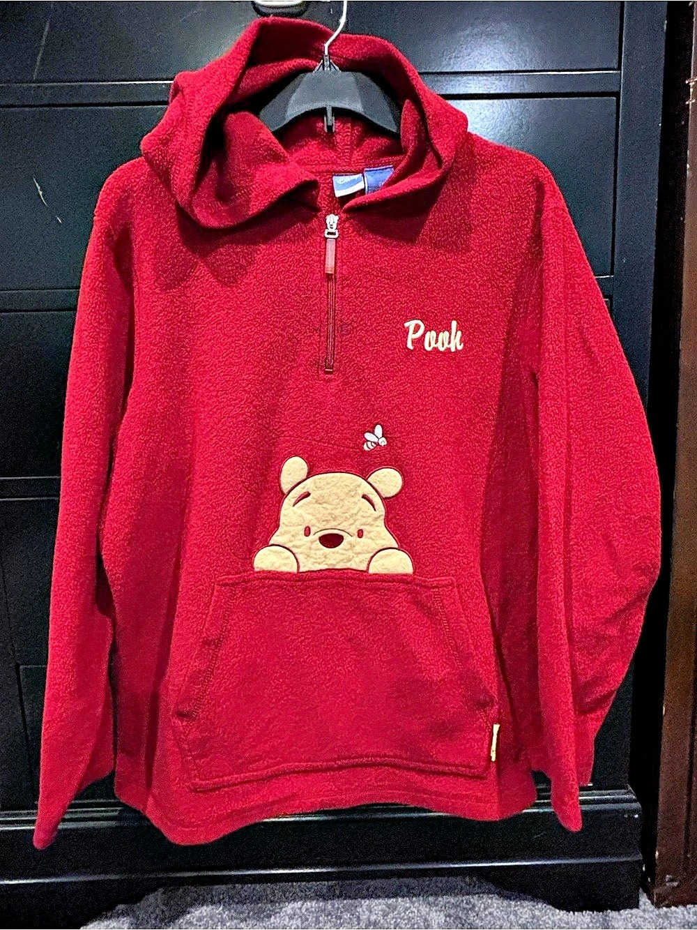 Disney Pooh Women's Red 1X Pullover Hoodie
